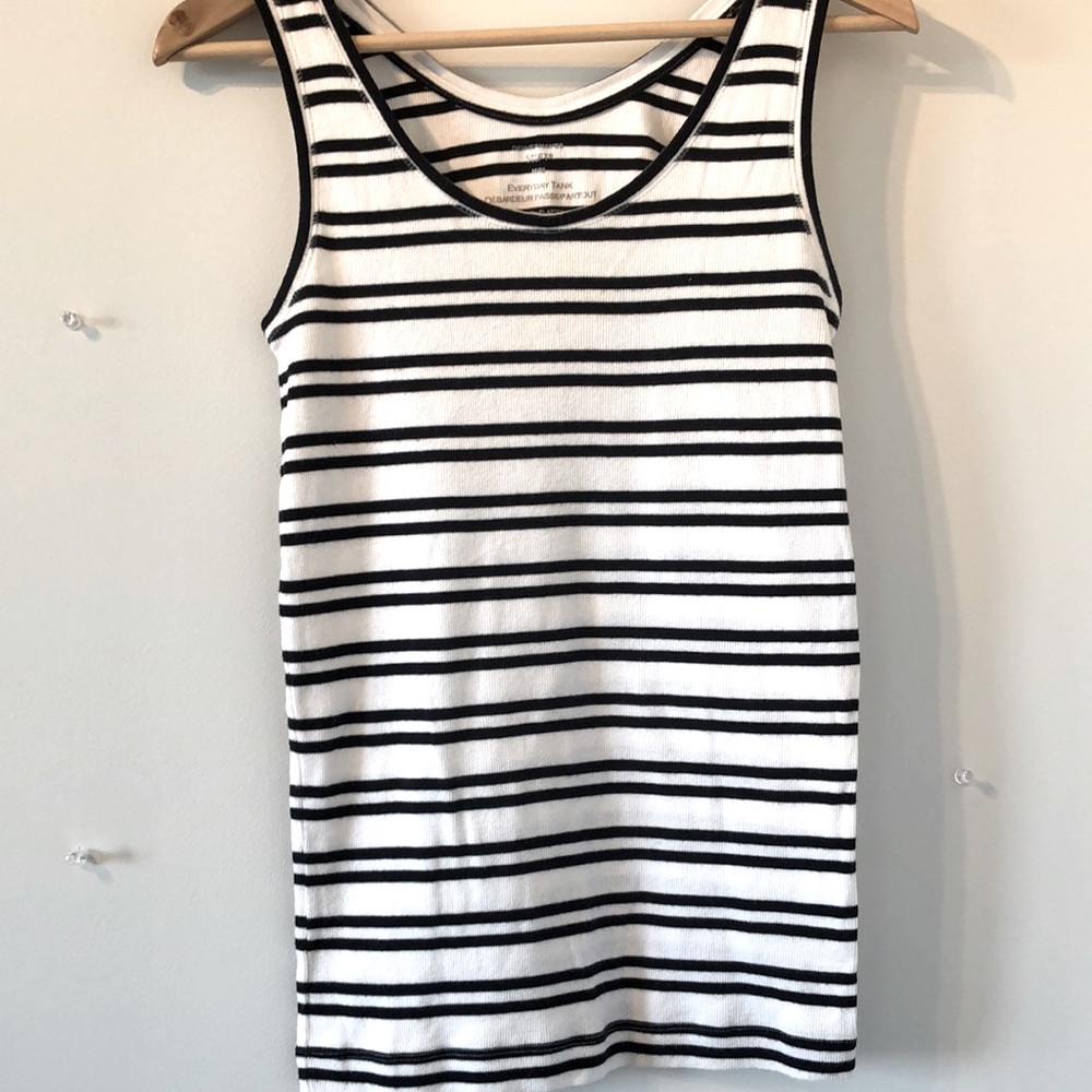 SzM black stripe cotton tank